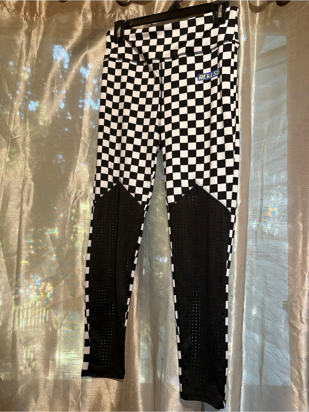 Black & White Checkered Leggings medium